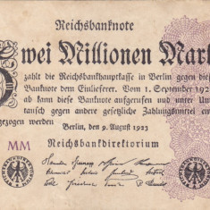 GERMANIA 2.000.000 marci 9 august 1923 VF!!!