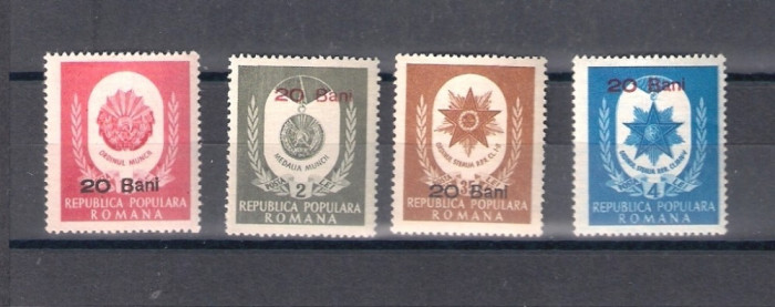 ROMANIA 1952 - ORDINE SI MEDALII, SUPRATIPAR, MNH - LP 311