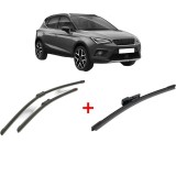 Cumpara ieftin Set 3 stergatoare SEAT ARONA (KJ7, KJP) din 2017, pentru parbriz si luneta fata si spate auto, Bosch Aerotwin, din cauciuc siliconat rezistent, SEAT