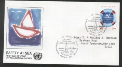 UN Geneva 1983 Safety at sea Mi.113 FDC UN.224 foto