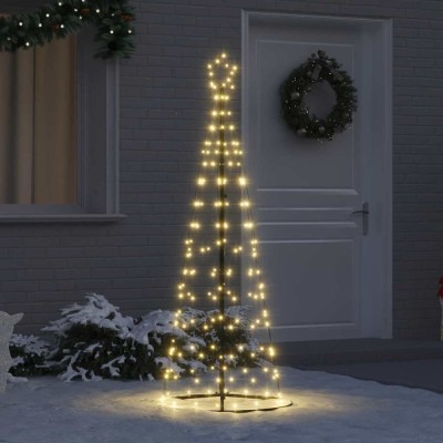 vidaXL Brad de Crăciun LED cu 390 LED cu suport Alb cald 250 cm Fier 42018757 foto