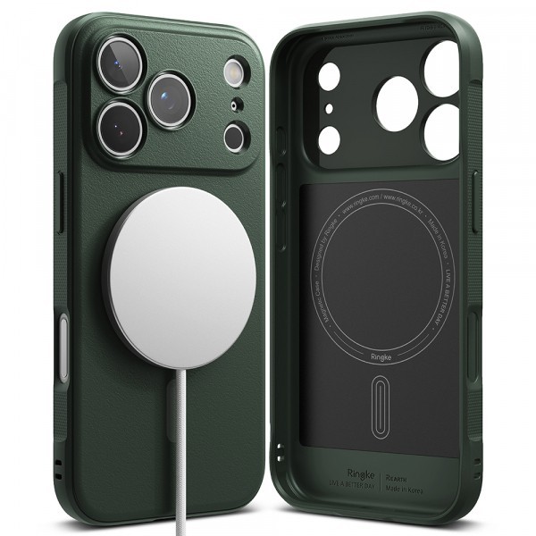 Husa MagSafe pentru Apple iPhone 17 Pro, Ringke, Onyx, Verde Inchis
