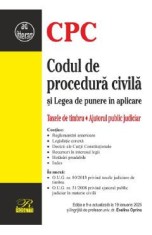 Codul de procedura civila si Legea de punere in aplicare Ed.9 Act.19 Ianuarie 2025 - Evelina Oprina