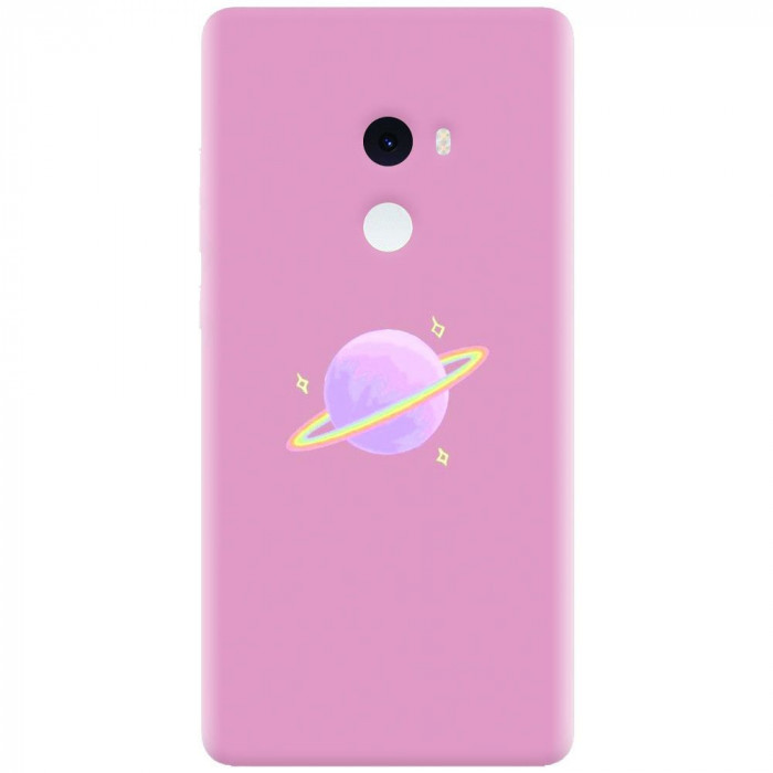 Husa silicon pentru Xiaomi Mi Mix 2, Saturn On Pink