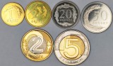 POLONIA LOT / SET , Nr 1 - 6 buc : 1 + 5 + 20 + 50 Groszy 2025 + 2 + 5 Zloti 2025 , a UNC