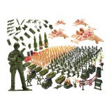 Set de figurine baza militara 307 piese pentru copii