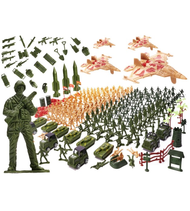Set de figurine baza militara 307 piese pentru copii