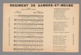 CPIB 23860 CARTE POSTALA - PARTITURA MUZICALA - &quot;REGIMENT DE SAMBRE-ET-MEUSE&quot;, NECIRCULATA, PARIS