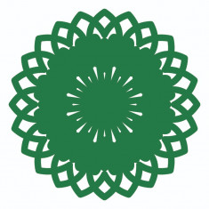 Sticker decorativ, Mandala, Verde, 60 cm, 7215ST-2 foto