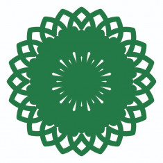 Sticker decorativ, Mandala, Verde, 60 cm, 7215ST-2