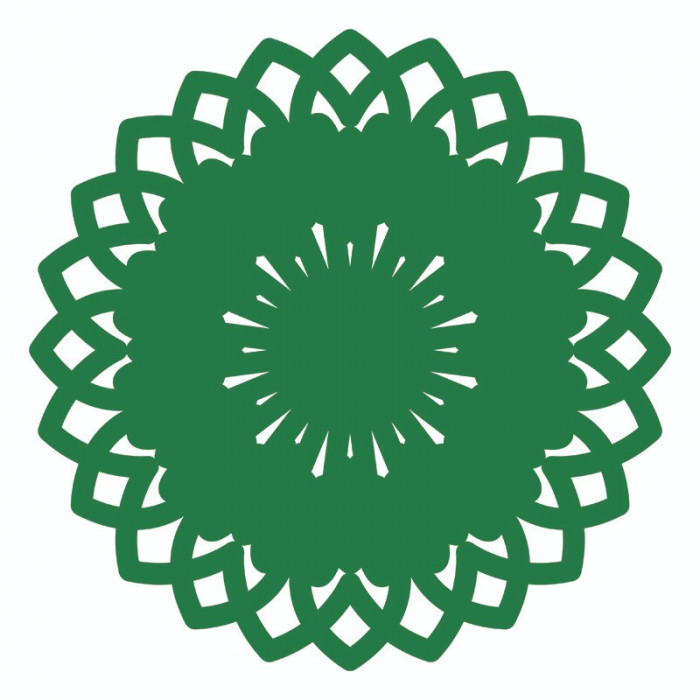 Sticker decorativ, Mandala, Verde, 60 cm, 7215ST-2