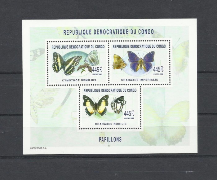 DR CONGO 2003 FAUNA INSECTE FLUTURI