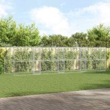 vidaXL Cușcă pentru c&acirc;ini 4 pcs Argintiu 8 x 2 x 2 m Oțel 3368335