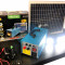 Kit Acumulator 12V 12A GD-8018 cu priza 220V + Panou Solar 18V 20W + 3 Bec LED