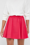 Cumpara ieftin Sisley fusta din bumbac culoarea roz, mini, evazati