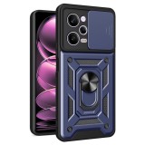 Husa pentru xiaomi redmi note 12 pro 5g / poco x5 pro, slide si snap, magnetic ring, blue