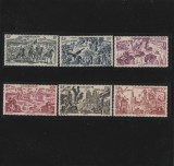 Guadeloupe , Colonii franceze 1946 - Omnibuse , Ajutorul pentru copii , serie 6 valori, dantelate , MNH , Mi.208-213, Militar, Nestampilat