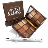 Set Makeup Farmasi, 2 produse, paletă farduri 12 nuanțe, Tus Stilou pentru Pleoape