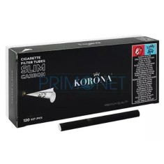Tuburi Tigari Korona Slim Black Carbon 120