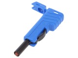 Mufă Banană 4mm 30A 60VDC Albastră Izolată Nichelată