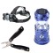 Set format dinLanterna frontala cu 5 LED, 2 acumulatori inclusi , Felinar si mini Patent ems-27365
