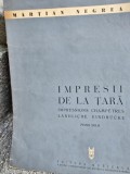 Partitura,Impresii de la tara, piani solo - Martian Negrea