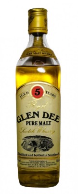 whisky GLEN DEE PURE MALT AGED 5 YEARS IMP SISPA ITALY, cl 70 GR 40 ANII 90/2000 foto