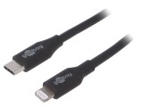 Cablu USB C la Lightning 2m Negru 87W