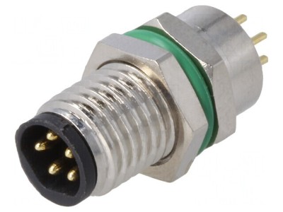 Conector M8 5-Pin Montare Panou Piuliță Frontală foto