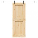Ușă glisantă cu set de feronerie 85x210 cm, lemn masiv de pin