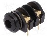 Conector jack, Jack 6,3mm, 2 contacte, mama, CLIFF - CL13106G