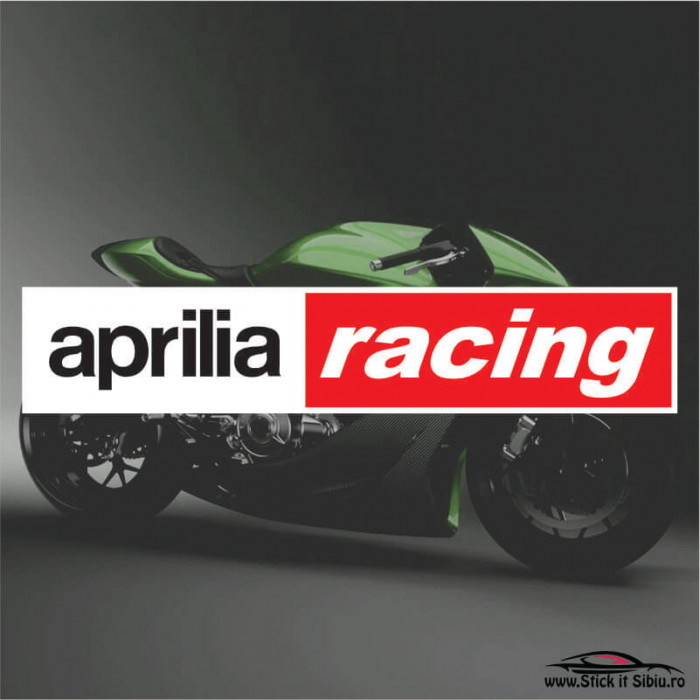 APRILIA RACING-MODEL 4-STICKERE MOTO - 13 cm. x 2.51 cm.