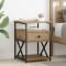 vidaXL Dulap de noapte stejar artizanal 40 x 42 x 55 cm Lemn compozit 881883