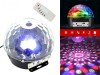 Proiector LED RGB, 6 leduri, intrare USB, MP3, 2 difuzoare stereo, 50Hz, 18W, 230V, 18 x 16cm, negru