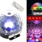 Proiector LED RGB, 6 leduri, intrare USB, MP3, 2 difuzoare stereo, 50Hz, 18W, 230V, 18 x 16cm, negru
