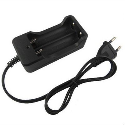 Incarcator Pentru 2 Acumulatori 18650 , Afisare LED , Oprire Automata , Negru foto