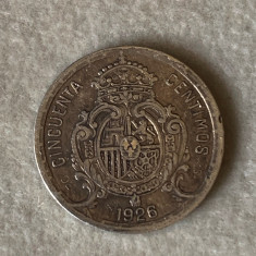 50 centimos 1926 Spania - Argint