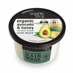 Masca de par Bio Reparatoare cu Avocado si Miere, 250ml, Organic Shop