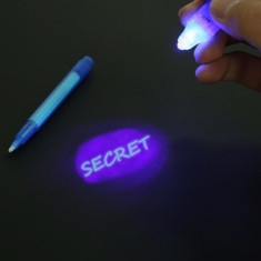 Marker cu cerneala invizibila, LED UV inclus in capac, varf 1 mm
