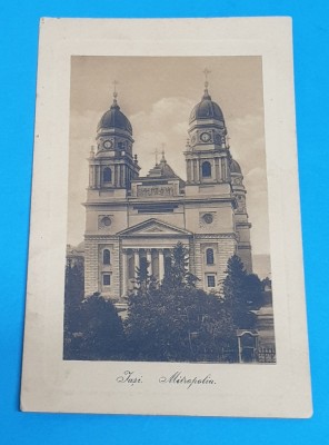 Carte Postala circulata veche - anii 1910 - IASI - MITROPOLIA - piesa deosebita foto