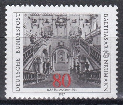 Germania 1987 - 300 de ani de la nașterea lui Balthasar Neumann, Arhitect, MNH foto