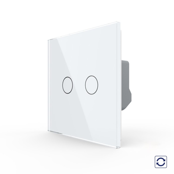 Intrerupator Dublu cu Revenire, Contact Uscat cu Touch LIVOLO - Serie Noua SmartElectro IntelligentHouse