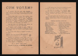 1946 Pliant electoral Votati Soarele - Cum votam / Primele candidate ale BPD