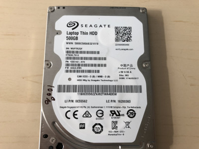 HARD DISK LAPTOP HDD 500GB Seagate SATA2 5400rpm 2,5inch 100% VIATA foto