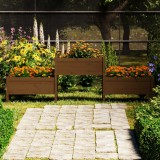 Cumpara ieftin Jardinieră, maro miere, 245,5x44x75 cm, lemn masiv de pin
