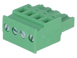 Regletă Conexiuni Deconectabilă 5mm cu 4 Piste &icirc;n Unghi