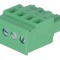 Regletă Conexiuni Deconectabilă 5mm cu 4 Piste &icirc;n Unghi