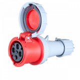 Priza trifazica mobila pe cablu 4 poli 63A 3P+E 6h CEE 380V IP67, METE