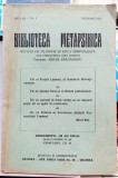 Biblioteca Metapsihica Anul III Numarul 3 Noiembrie 1935