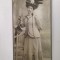 Foto carton Secession 1908, Helios, Timișoara / Temesvar, doamnă, istoria modei